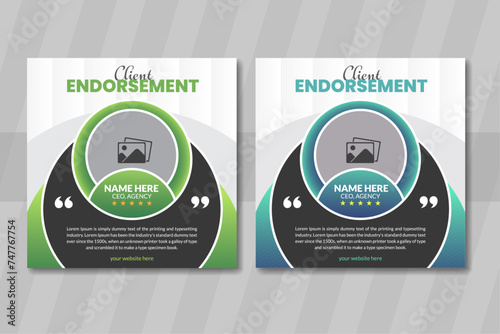 modern professional client feedback testimonial design template for corporate business and other business 