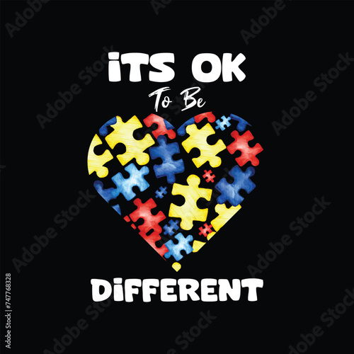 Autism Graphic Tshirt Design Autism Awareness Day retro custom autism autistic heart love