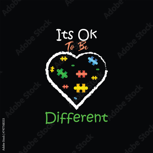 Autism Graphic Tshirt Design Autism Awareness Day retro custom autism autistic heart love