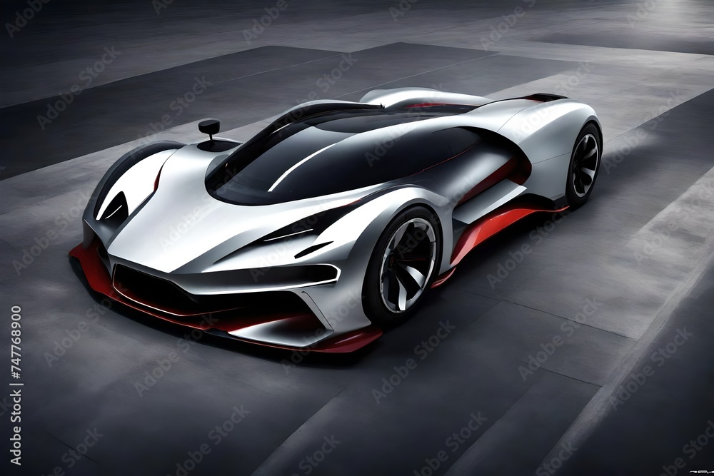 A concept hypercar showcased at a prestigious automotive expo, its groundbreaking design and cutting-edge technology setting new benchmarks for performance and innovation in the industry.