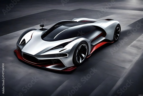 Obraz na płótnie A concept hypercar showcased at a prestigious automotive expo, its groundbreaking design and cutting-edge technology setting new benchmarks for performance and innovation in the industry. w salonie