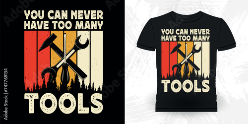 Funny Engineer Retro Vintage Mechanic T-shirt Design