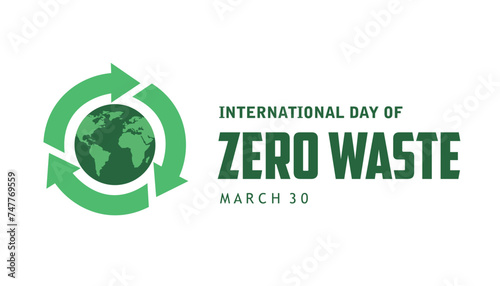 international day of zero waste vector illustration design photo