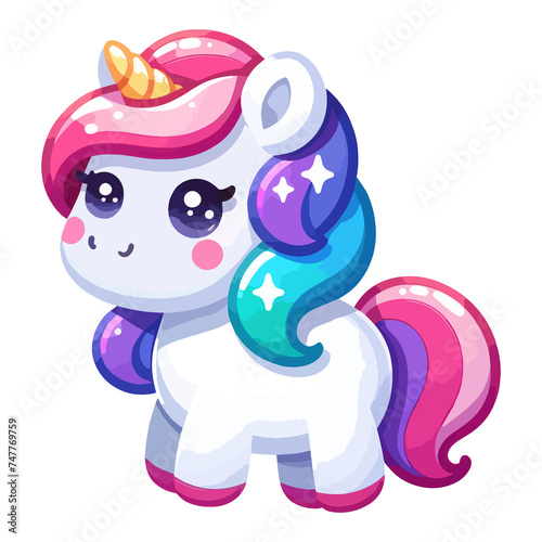 cute unicorn character illustration