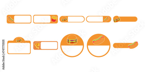 Food Label Name Tag Set