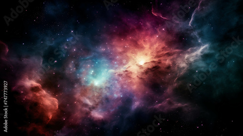 SPACE COLORFUL GALAXY BACKGROUND