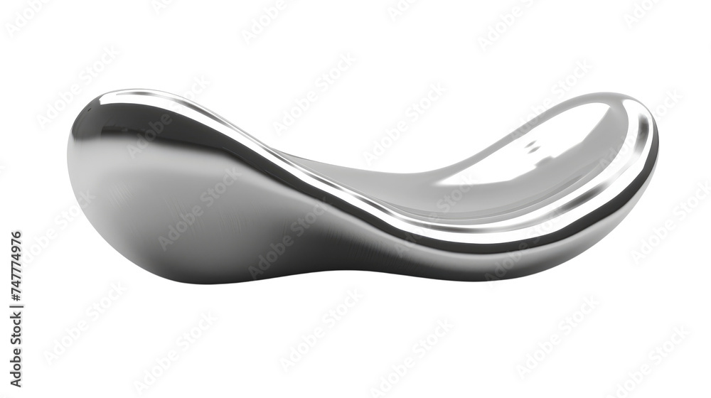 Metallic flow curved on transparent background Metallic flow curved on transparent background