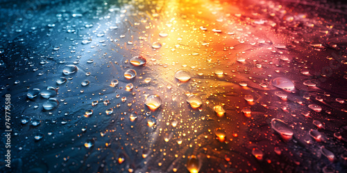 All sorts of raindrops  Natural colors  minimalist bright background.