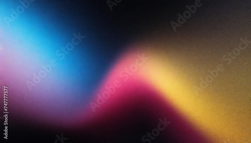 Luminous Color Palette  Grainy Gradient Background with Dynamic Blue  Pink  and Yellow