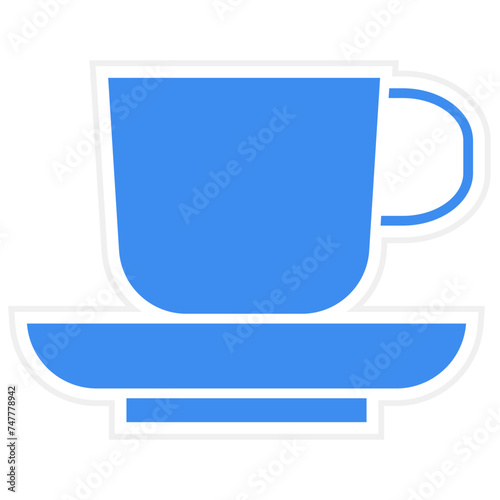Coffee Cups Icon Style
