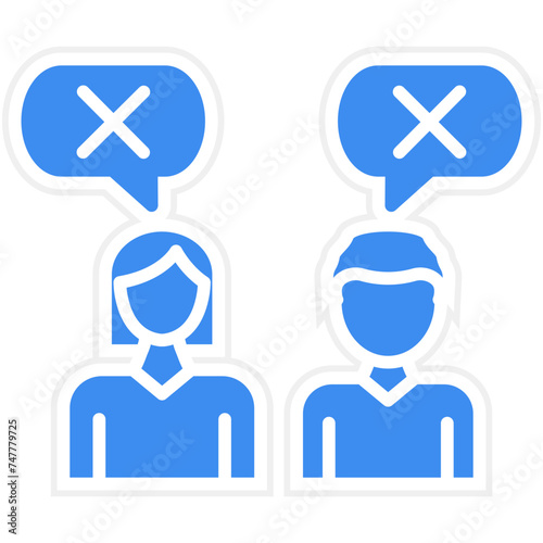 People Disagree Icon Style