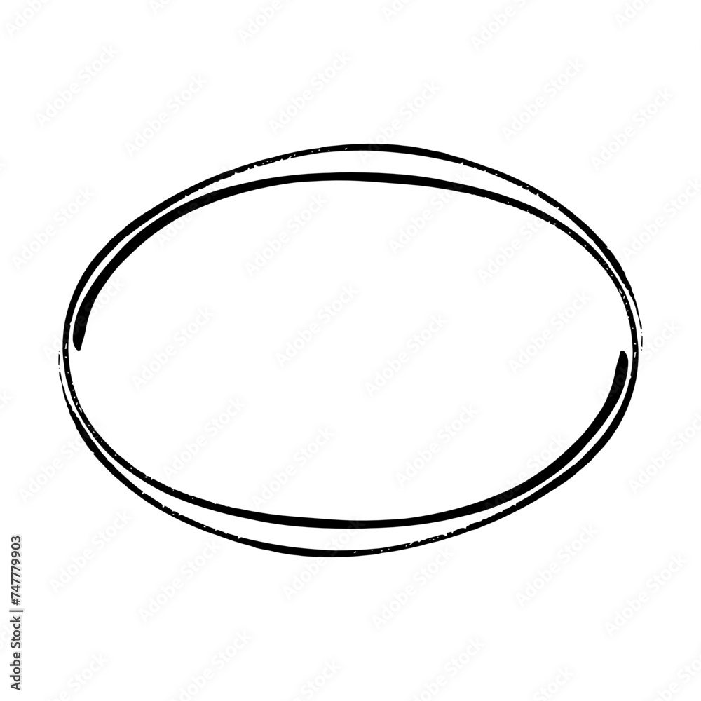 Frame ellipse, oval outline border grunge shape icon, decorative doodle element for design in vector illustration Frame ellipse, oval outline border grunge shape icon, decorative doodle element for design in vector illustration