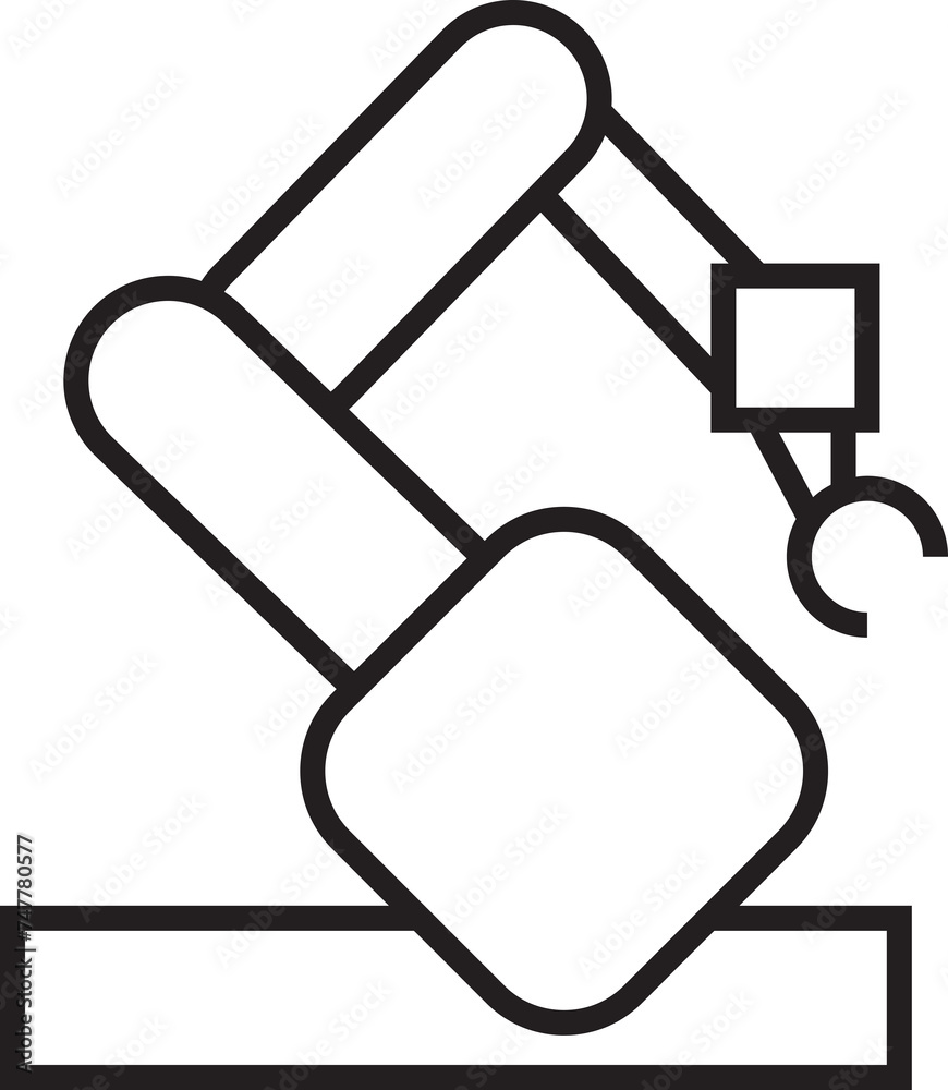 Manufacturing Robot Arm Icon
Manufacturing Robot Arm Icon