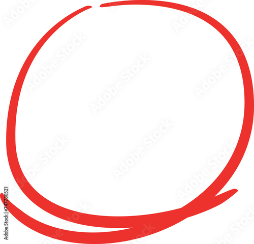 Red Circle Highlight Illustration