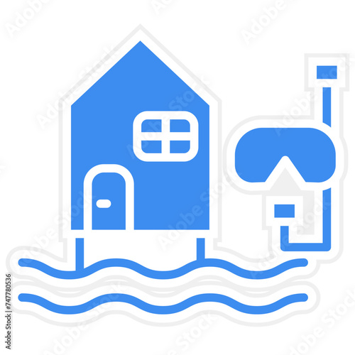 Dive Resort Icon Style