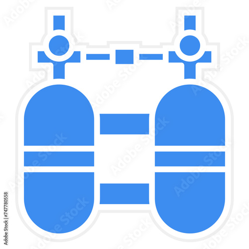 Diving Cylinder Icon Style