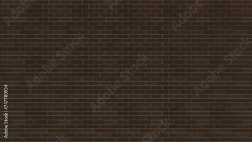 Brick texture dark brown for interior wallpaper background or cover