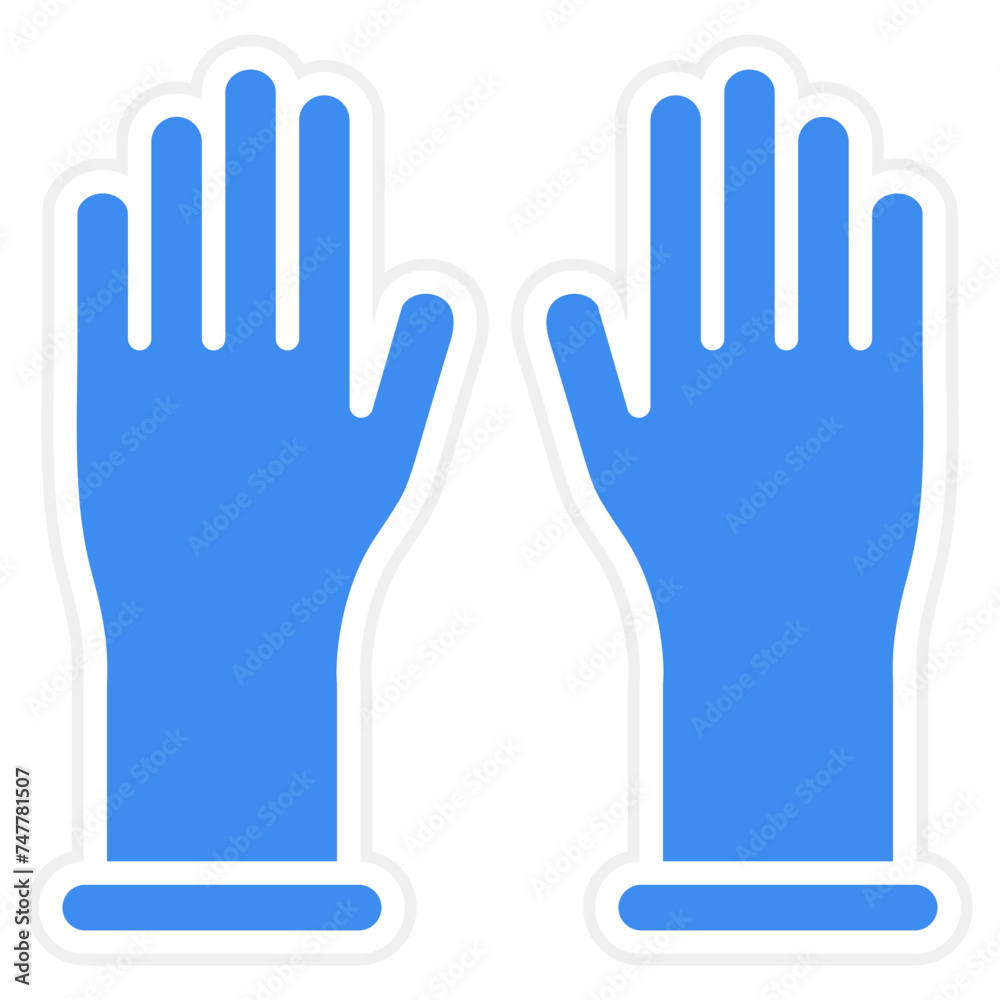 Latex Gloves Icon Style Latex Gloves Icon Style