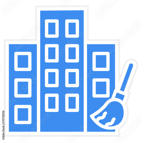 Hotel Cleaning Icon Style