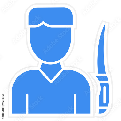 Knife Thrower Icon Style