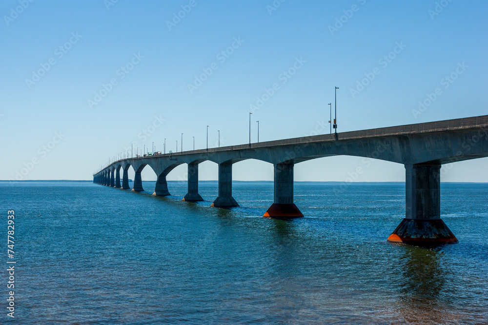 Confederation Bridge - a box girder bridge across the Northumberland Straits, linking the Canadian provinces of Prince Edward Island and New Brunswick