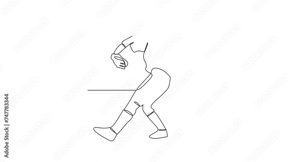 Animated self drawing of Baseball player video illustration. baseball ...