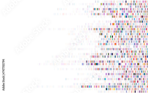 Dna test infographic. Genome sequence map.