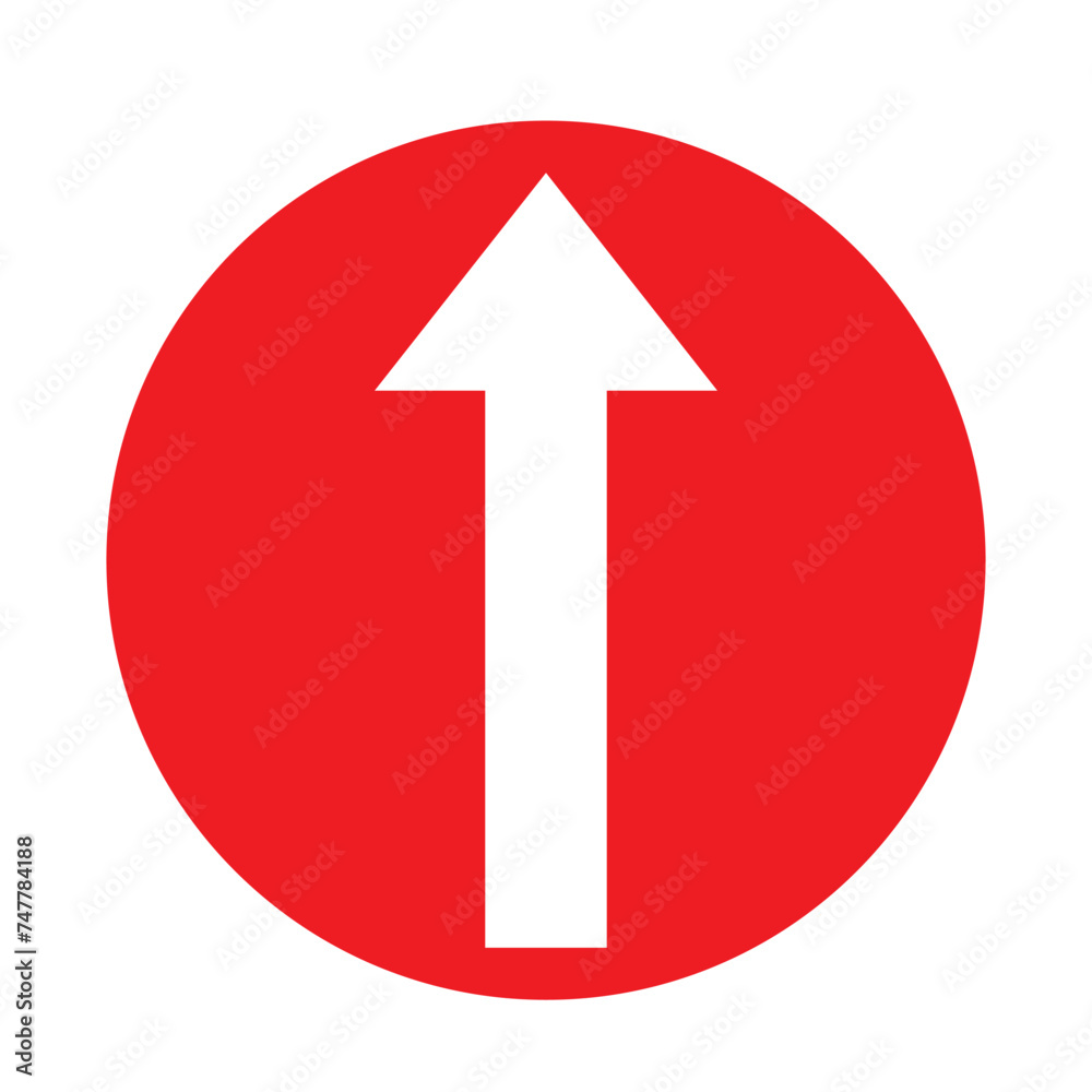 Red arrow on white background - vector illustration Red arrow on white background - vector illustration