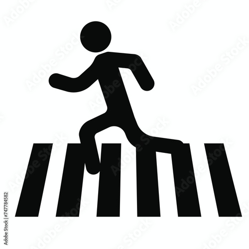 flat style zebra crossing person. Crosswalk icon, human walk crosswalk icon. Pedestrian crossing vector icon Moving Forward Gesture Illustration As A Simple Vector Sign Trendy Symbol 19