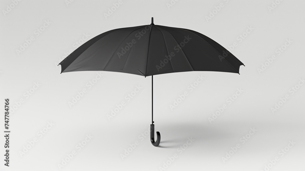 black umbrella mock up isolated on white black umbrella mock up isolated on white
