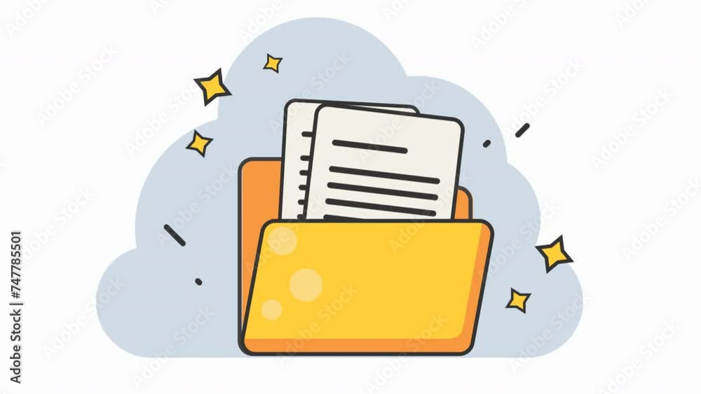 Animation of cloud computing concept