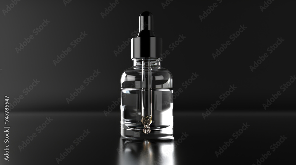 Transparent glass bottle with liquid inside, suitable for various concepts Transparent glass bottle with liquid inside, suitable for various concepts