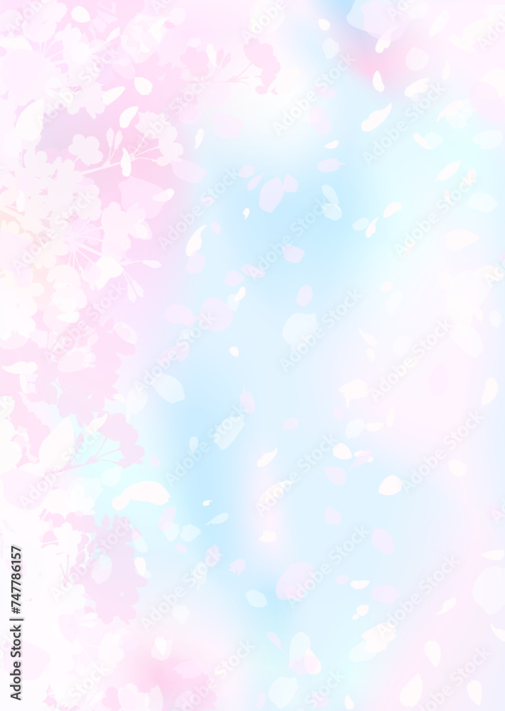 おぼろげな桜と青空