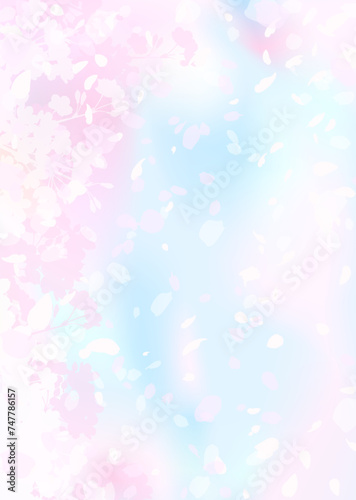 おぼろげな桜と青空 photo