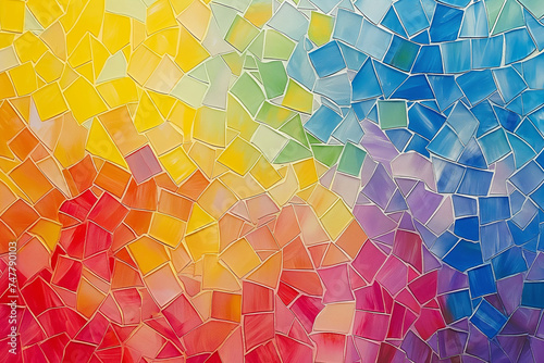 Abstract low polygonal gradient colorful mosaic pattern background and texture
