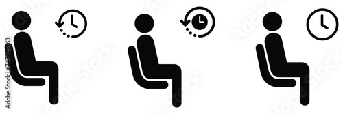 icon set. Waiting Room pictogram, waiting room sign. eps 10