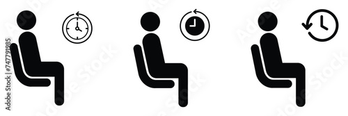 icon set. Waiting Room pictogram, waiting room sign. eps 10