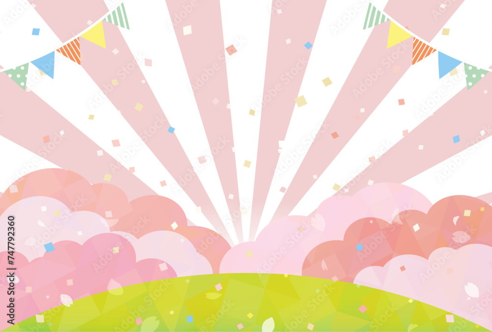 イベント等でつかえる春のPOP背景