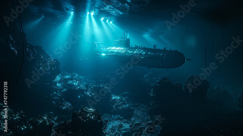 Submarines operate under the deep blue sea