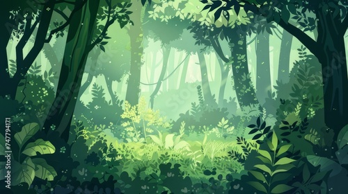 forest in the morning