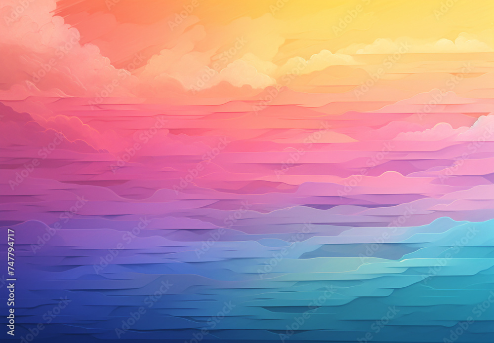 Sun And Cloud Background With A Pastel Colored