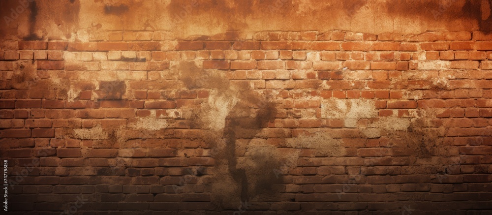 A brick wall with dirty stains, cracks, and grungy lighting stands as a backdrop. In front of it, a vibrant red fire hydrant adds a pop of color and interest to the scene. A brick wall with dirty stains, cracks, and grungy lighting stands as a backdrop. In front of it, a vibrant red fire hydrant adds a pop of color and interest to the scene.
