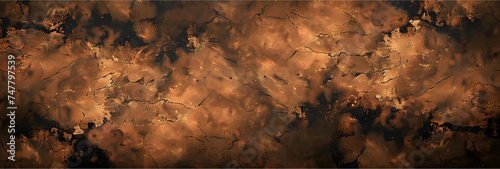 Brown marble texture background with gold touchups