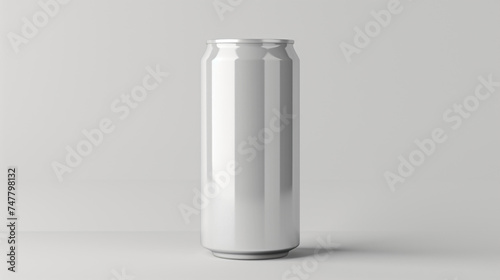 aluminum can mock up isolated on white background, concept design in product development