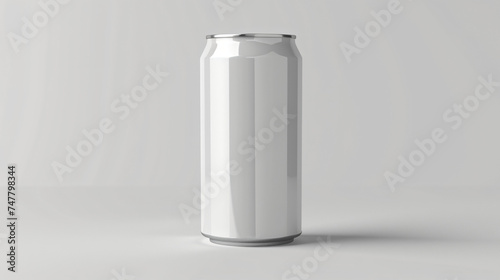aluminum can mock up isolated on white background, concept design in product development