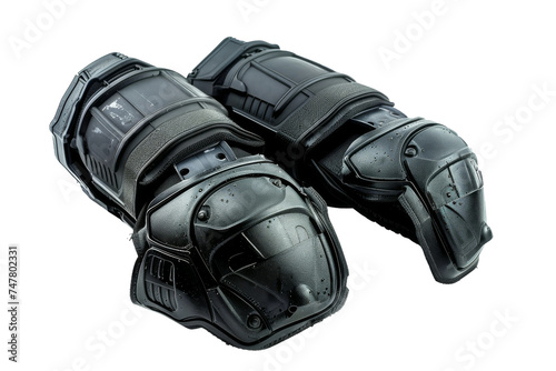 SWAT Team Elbow Pads On Transparent Background.