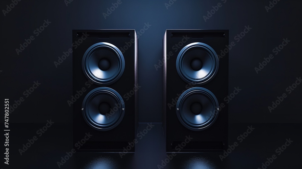 Stereos Solitude Twin Speakers with Space On Stereos Solitude Twin Speakers with Space On