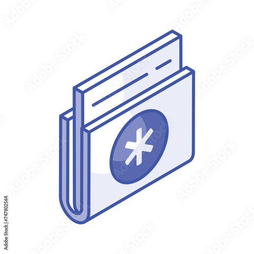 Have a look at this amazing icon of medical data, isometric vector of patient medical record