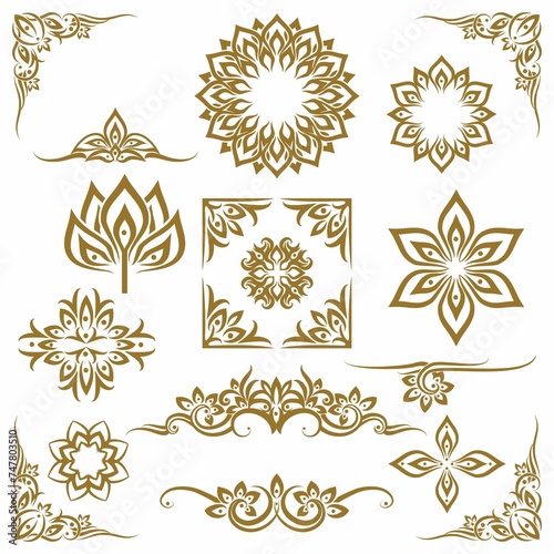 Thai Ethnic Decorative Elements Vector Element Ethnic Decorative Ornament Ethnic Thai Illustration