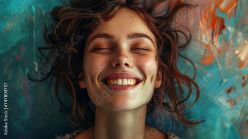 Happy woman smiling © Vinicius